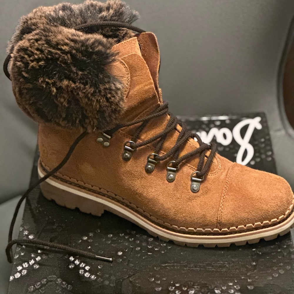 Sam Edelman Brown Fur Hiking Boots Sz10